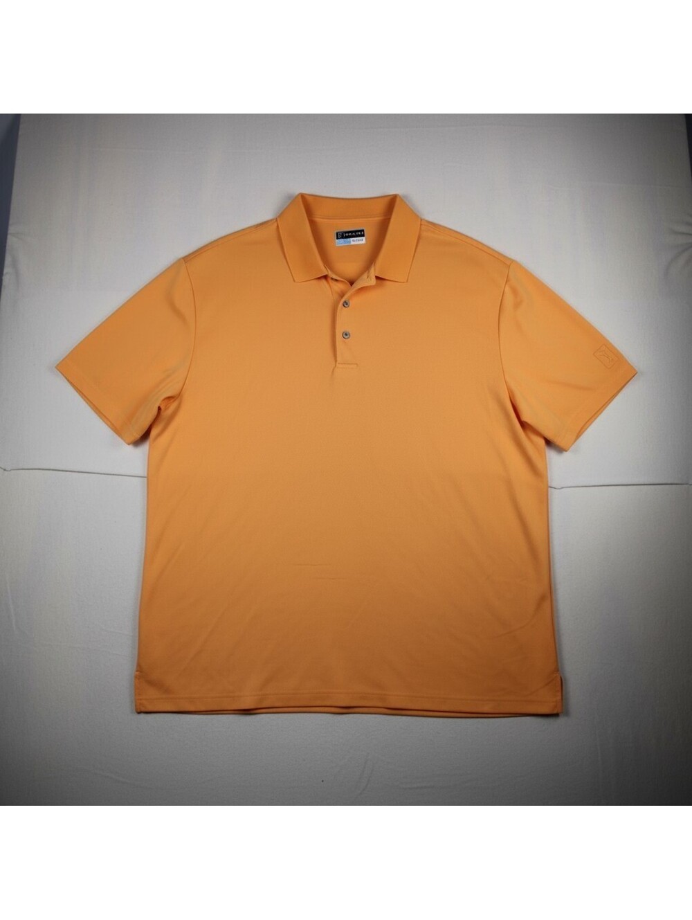 PGA Tour Pro Series Mens Air Flux Golf Polo Shirt Orange Logo Size XXL
